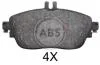 Колодка тормозов. диск. перед. (произ-во ABS) A.B.S. 37911 (фото 1)