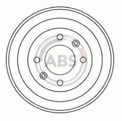 Барабан гальмівний (вир-во ABS) A.B.S. 5255-S (фото 1)