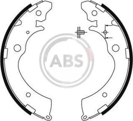 Колодка гальм. барабан. HONDA / SUZUKI Accord / CRX / Carry / Jimny задн. (вир-во ABS) A.B.S. 8861 (фото 1)