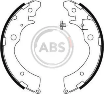 Колодка гальм. барабан. HONDA / SUZUKI Accord / CRX / Carry / Jimny задн. (вир-во ABS) A.B.S. 8861