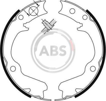 Колодка гальм. барабан. (ABS) A.B.S. 9116