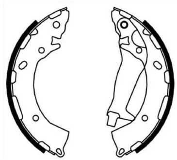 Гальмівна колодка HYUNDAI ACCENT IV, ACCENT V, ELANTRA IV, ELANTRA V, GETZ, I10 I, I20 I, I20 II, SOLARIS 1.0-1.6D 09.04- ABE C00530ABE