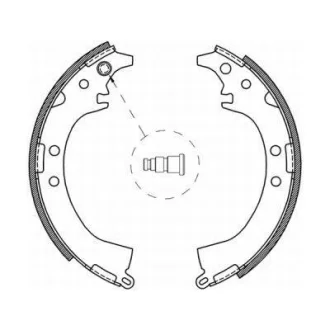Гальмівна колодка DAIHATSU TERIOS TOYOTA CAMI, CAMRY, COROLLA, CORONA, HIACE / COMMUTER V, HIACE IV, ISIS, LITEACE, NOAH/VOXY, RAV 4 I, RAV 4 II 1.3-2.5D 09.79- ABE C02061ABE
