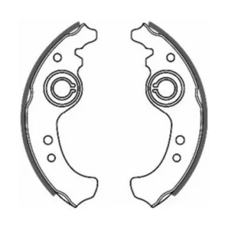 Гальмівна колодка ABARTH RITMO FIAT 126, 127, 128, 147, 900 T/E, 900 T/E PULMINO, CINQUECENTO, DUNA, ELBA, FIORINO, PANDA, PENNY, PREMIO, PUNTO, REGATA, RITMO 0.6-Electric 01.66-01.10 ABE C0F001ABE