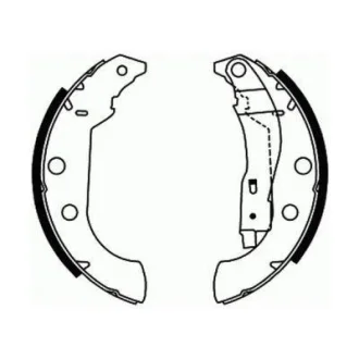 Гальмівна колодка CITROEN XSARA, ZX PEUGEOT 306, 405 I, 405 II 1.1-2.0D 01.87-08.05 ABE C0P029ABE