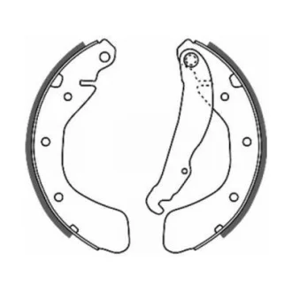 Гальмівна колодка CHEVROLET CORSA OPEL ASTRA F, ASTRA F CLASSIC, CORSA A, CORSA A TR, CORSA B, CORSA C, TIGRA 1.0-1.8 09.82-12.12 ABE C0X007ABE