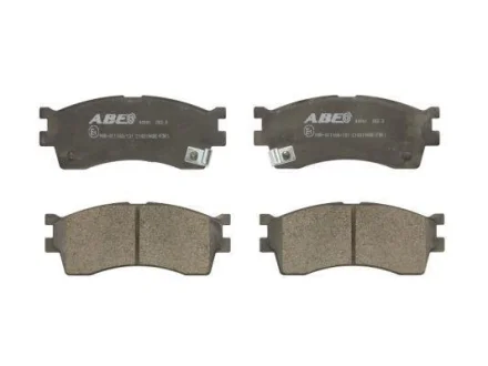 Комплект гальмівних колодок передн, HYUNDAI ACCENT III, I20 I KIA CARENS I, CERATO, CERATO I, CLARUS, RIO I, RIO II, SHUMA II 1.2-2.0 07.96-12.15 ABE C10319ABE