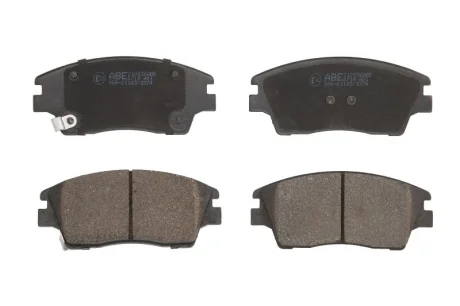 Комплект гальмівних колодок передн, HYUNDAI ELANTRA IV, ELANTRA VI, I40 I, IX35, KONA, TUCSON KIA CADENZA II, CARENS III, SOUL II, SPORTAGE III, SPORTAGE IV 1.6-3.3 01.06- ABE C10536ABE