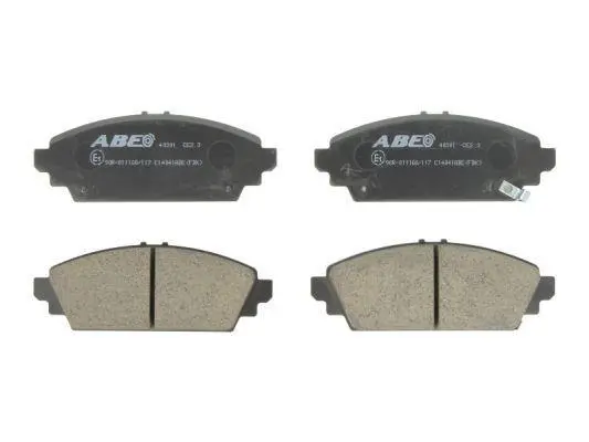 Комплект гальмівних колодок передн, HONDA ACCORD VI, CIVIC VII, CR-V II, S2000 1.6-2.4 03.97- ABE C14041ABE (фото 1)
