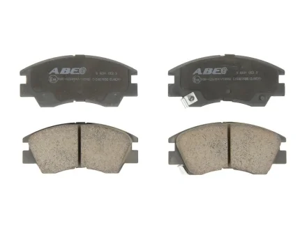 Комплект гальмівних колодок передн, MITSUBISHI COLT VI, DELICA / SPACE GEAR, ECLIPSE, ECLIPSE II, ECLIPSE III, L 300 / DELICA II, L 300 III, L200, L400, LANCER IV, LANCER V 0.7-3.5 03.79- ABE C15027ABE