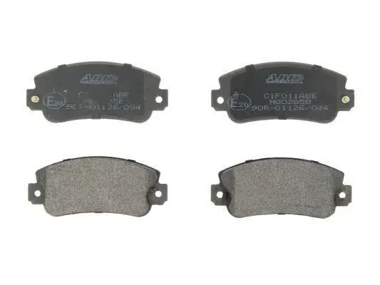 Комплект гальмівних колодок передн, DAIHATSU CHARADE I FIAT 131, 147, 900 T/E, 900 T/E PULMINO, PANDA, REGATA, RITMO, SEICENTO / 600, TEMPRA, TIPO, UNO 0.65-Electric 10.74-06.06 ABE C1F011ABE (фото 1)