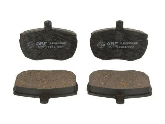 Комплект гальмівних колодок передн, DAF 400, 400-SERIE IVECO DAILY I ALFA ROMEO AR 8 FORD TRANSIT LAMBORGHINI LM-002 LAND ROVER 110/127, 90 I, DEFENDER, RANGE ROVER I 1.6-5.2 07.70-02.16 ABE C1G009ABE (фото 1)