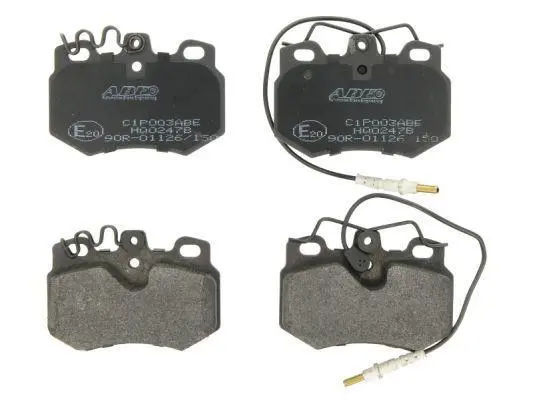 Комплект гальмівних колодок передн, CITROEN AX, C15, VISA PEUGEOT 205, 205 I, 205 II, 305 II, 306, 309, 309 I, 309 II, 405 I 1.0-1.9D 10.82-12.05 ABE C1P003ABE (фото 1)