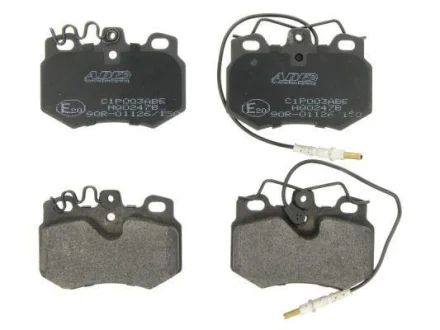 Комплект гальмівних колодок передн, CITROEN AX, C15, VISA PEUGEOT 205, 205 I, 205 II, 305 II, 306, 309, 309 I, 309 II, 405 I 1.0-1.9D 10.82-12.05 ABE C1P003ABE