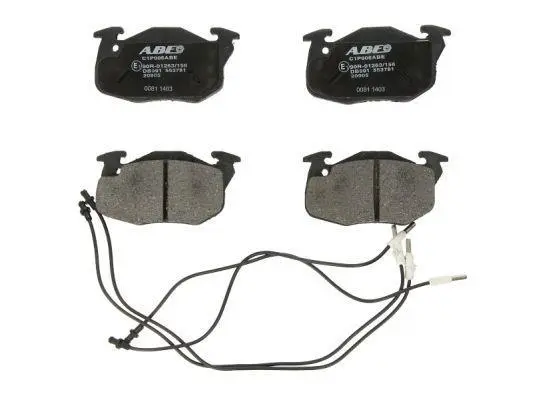 Комплект гальмівних колодок передн, CITROEN AX, C15, SAXO, ZX PEUGEOT 106 I, 106 II, 205, 205 I, 205 II, 305, 305 I, 305 II, 306, 309, 405 I, 405 II RENAULT CLIO II 1.0-Electric 10.77- ABE C1P006ABE (фото 1)