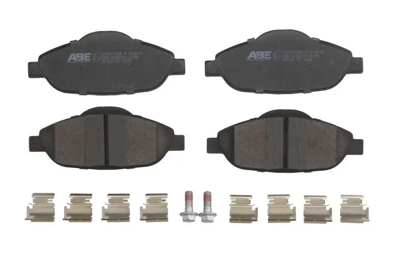 Комплект гальмівних колодок передн, PEUGEOT 3008, 3008 I, 308, 308 I, 408, 5008 1.2-2.0DH 09.07- ABE C1P047ABE-P (фото 1)