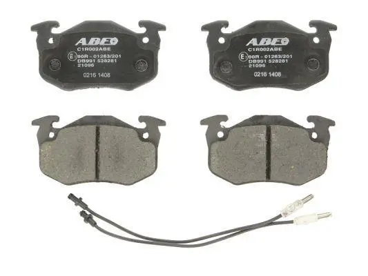 Комплект гальмівних колодок передн, RENAULT 18, 5, CLIO I, RAPID, SUPER 5, TWINGO I 1.0-1.6D 01.72-06.07 ABE C1R002ABE (фото 1)