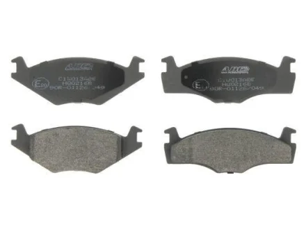 Комплект гальмівних колодок передн, SEAT CORDOBA, CORDOBA VARIO, IBIZA II VW DERBY, POLO, POLO CLASSIC, POLO II, POLO III, POLO III CLASSIC, SAVEIRO G1 1.0-1.9D 08.81-12.02 ABE C1W013ABE