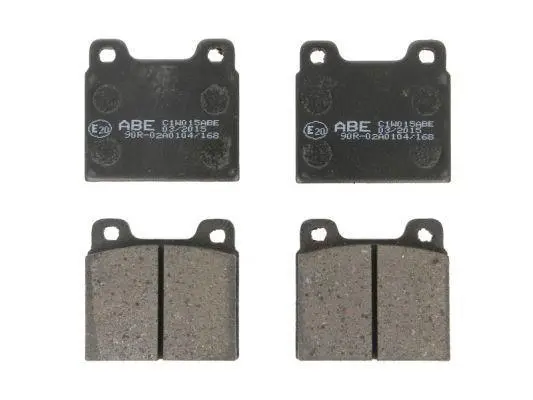 Комплект гальмівних колодок передн, MERCEDES /8 (W114), /8 (W115) ALFA ROMEO SPIDER OPEL ASTRA J PORSCHE 911 VW TRANSPORTER T2, TRANSPORTER T3 1.6-3.0 08.67-10.15 ABE C1W015ABE (фото 1)