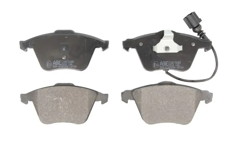 Комплект гальмівних колодок передн, AUDI A3, TT SEAT LEON VW GOLF VI, PASSAT B6, SCIROCCO III 1.2-3.6 05.03-11.17 ABE C1W076ABE (фото 1)