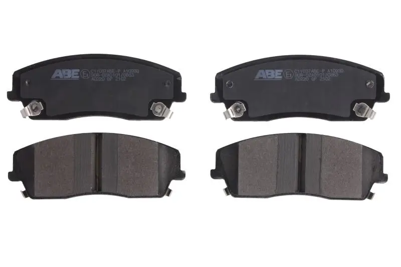 Комплект гальмівних колодок передн, CHRYSLER 300 C, 300C DODGE CHALLENGER, CHALLENGER SE, CHARGER, MAGNUM LANCIA THEMA 2.7-6.4 09.04- ABE C1Y037ABE-P (фото 1)