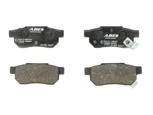Комплект гальмівних колодок задн, ACURA INTEGRA FORD MAVERICK HONDA ACCORD III, ACCORD IV, ACCORD VI, ACCORD VII, BEAT, CITY III, CITY IV, CITY V, CIVIC IV, CIVIC V, CIVIC VI 0.7-2.7D 10.84- ABE C24002ABE (фото 1)