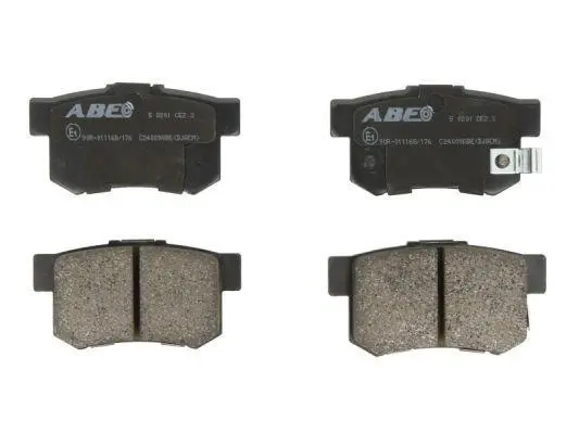 Комплект гальмівних колодок задн, ACURA RL, RSX, TL HONDA ACCORD IV, ACCORD IX, ACCORD V, ACCORD VI, ACCORD VII, ACCORD VIII, CITY IV, CIVIC III, CIVIC IV, CIVIC IX, CIVIC VI 1.2-3.7 03.86- ABE C24009ABE (фото 1)