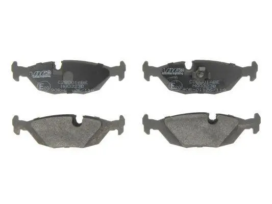 Комплект гальмівних колодок задн, BMW 3 (E30), 3 (E36), 5 (E28), 6 (E24), 7 (E23), 7 (E32), 7 (E65, E66, E67), X3 (E83), Z1 1.6-4.0 04.76-08.10 ABE C2B001ABE (фото 1)