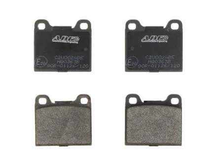 Комплект гальмівних колодок задн, VOLVO 240, 260, 740, 760, 780, 850, 940, 940 II, 960, 960 II, C70 I, S70, S80 I, S90 I, V70 I, V90 I MASERATI BITURBO SPYDER OPEL REKORD D 1.9-2.9 08.74-10.05 ABE C2V002ABE