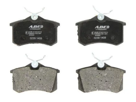 Комплект гальмівних колодок задн, DS DS 3 AUDI 80 B4, A1, A1 ALLSTREET, A1 CITY CARVER, A2, A3, A4 B5, A4 B6, A4 B7, A6 C4, A6 C5, ALLROAD C5, TT CITROEN C2, C3 I 1.0-Electric 01.70- ABE C2W002ABE