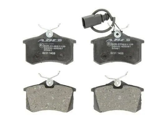 Комплект гальмівних колодок задн, DS DS 3 AUDI A4 B5 FORD GALAXY I, GALAXY MK I SEAT ALHAMBRA, IBIZA IV, IBIZA IV SC SKODA SCALA VW BEETLE, CADDY III 1.0-Electric 07.90- ABE C2W012ABE (фото 1)
