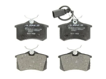 Комплект гальмівних колодок задн, DS DS 3 AUDI A4 B5 FORD GALAXY I, GALAXY MK I SEAT ALHAMBRA, IBIZA IV, IBIZA IV SC SKODA SCALA VW BEETLE, CADDY III 1.0-Electric 07.90- ABE C2W012ABE