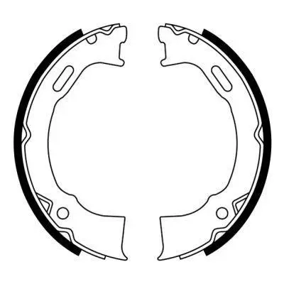 Гальмівна колодка FORD USA CROWN VICTORIA, EXPLORER, WINDSTAR JEEP CHEROKEE, GRAND CHEROKEE I, WRANGLER II 2.4-5.9 09.91- ABE CRY008ABE (фото 1)
