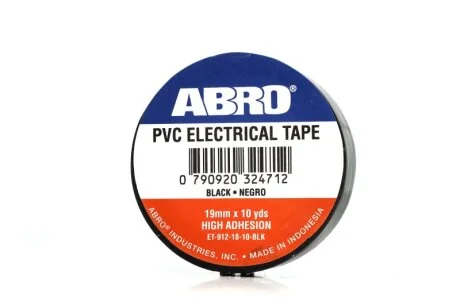 Изолента черная ABRO ET-912-18-10-BLK