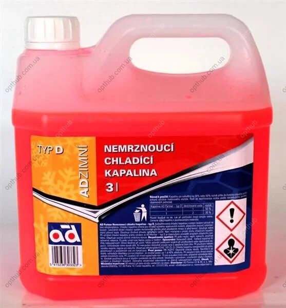 Антифриз ANTIFREEZE TYP D 3л АНТИФРИЗ КРАСНЫЙ, КОНЦЕНТРАТ, ANTIFREEZE TYP D 3X3L AD ANTIFREEZE D 3L (фото 1)