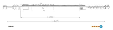 Трос ручного тормоза ADRIAUTO 41.0249