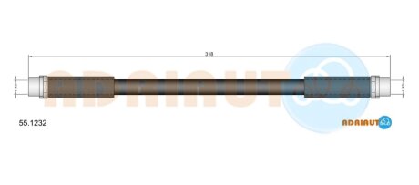 VW Шланг тормозной перед. AUDI A4/6 -01Passat 96- ADRIAUTO 551232