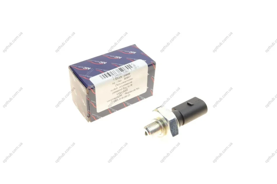 Датчик тиску масла VW T5/Caddy 1.6/2.0 95-15 (1.4 bar) (чорний) (opt-om) AIC 50801 (фото 1)