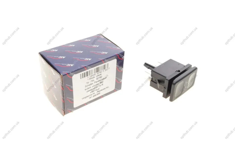 Кнопка склопидиймача VW Caddy/LT 28-35/Golf/Jetta/Polo 78-04 UA63 AIC 52782 (фото 1)