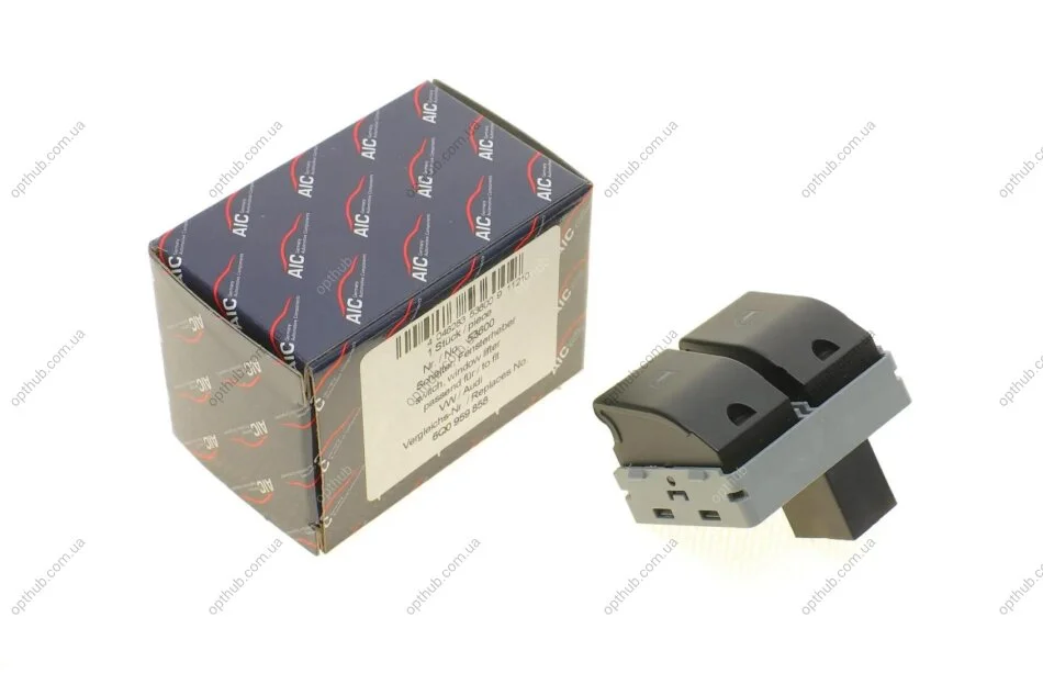 Кнопка склопідіймача (L) VW Polo/Fox/Seat Ibiza/Cordoba/Skoda Fabia 03-10 (opt-om) AIC 53600 (фото 1)