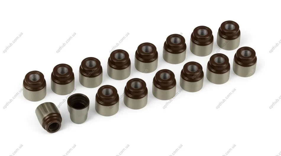 Комплект сальників клапанів IN/EX (SET) NISSAN 1.4 16V-1.8 16V GA14DE/QG15DE/QG18DE/CR14DE (16PS) AJUSA 57017900 (фото 1)