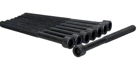 Комплект болтів з головкою системи TORX з чорного металу AJUSA 81040200