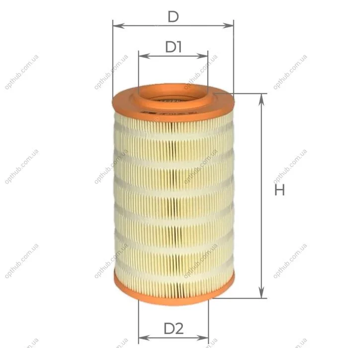 Фильтр воздушный FIAT DUCATO 94-, CITROEN JUMPER 94- (пр-во) ALPHA FILTER AF0126 (фото 1)