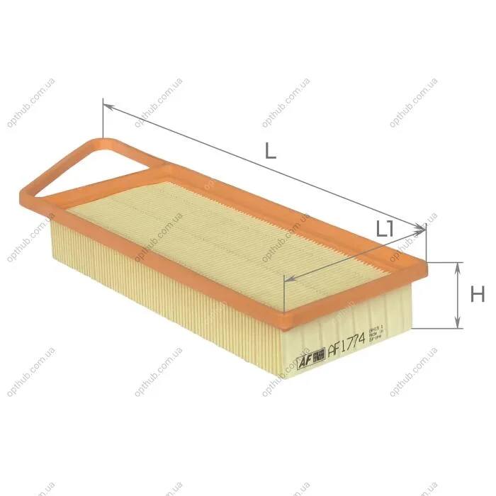 Фильтр воздушный PSA 1.4 HDI, FORD FIESTA, FUSION 1.4 TDCI (выр-во) ALPHA FILTER AF1774 (фото 1)