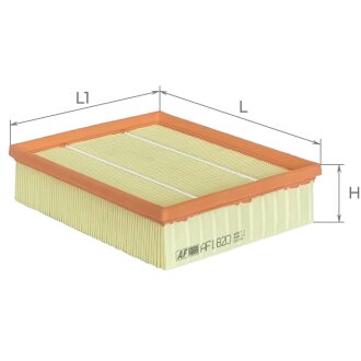 Фильтр воздушный Hyundai Sonata 2,0-3,3L 05-, Grandeur 2,2L 94- Альфа ALPHA FILTER AF1820