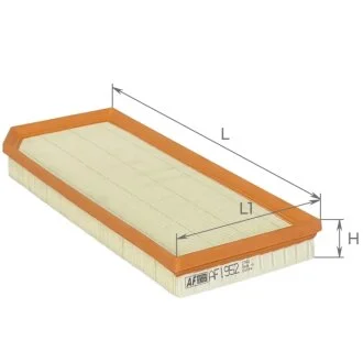 Фільтр повітряний AUDI A3+Cabriolet 8P; SEAT Leon II; VW Golf V, VI, Scirocco III Альфа ALPHA FILTER AF1952