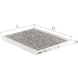 Фильтр салона (с акт углем) FIAT Doblo II, Punto III/ OPEL Combo D ALPHA FILTER AF5065a