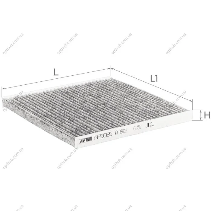 Фильтр салона (с акт углем) Toyota Camry 2,4-3,0L 01-05, FJ Cruiser 4,0L 10-, Alphard 2,4-3,0L 03-08/Lexus RX 3,0-3,5L 03 -08 (AF5085a) Альфа ALPHA FILTER AF5085A (фото 1)