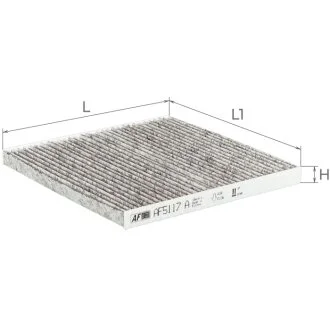 Фільтр салону (з акт вугіллям)Toyota Prius 1,5L 04-09, Yaris 1,0-1,5L 99-05, Avensis 2,0/2,0D 01-09 / Subaru Legacy 2,0-3,0L 03-, Outback 2,5-3,0L 04-09, Tribeca 3,0-3,6L 06- (AF5117a) Альфа ALPHA FILTER AF5117A
