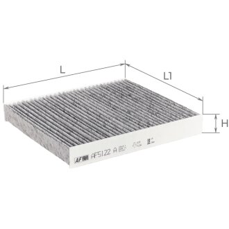Фільтр салону з акт вугіллям Nissan Primera 02-, Almera 00-, Tino / Lexus GS 12-, IS 13- Альфа ALPHA FILTER AF5122A